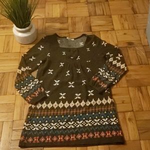 Hazel Print Sweater Sz. M